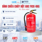 Bình chữa cháy bột ABC FICO 4kg FC-104-ABC