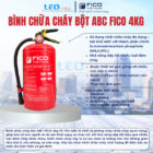 Bình chữa cháy bột ABC FICO 4kg FC-104-ABC Bình chữa cháy bột ABC FICO 4kg FC-104-ABC