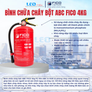 Bình chữa cháy bột ABC FICO 4kg FC-104-ABC
