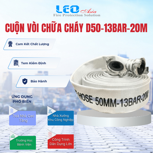 Cuộn vòi chữa cháy D50-13bar-20m Cuộn vòi chữa cháy D50-13bar-20m