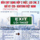 Đèn Exit dạng hộp 2 mặt, Led 3W, 2 giờ (15cmx35cm) KT-120- Kentom/Việt Nam Đèn Exit dạng hộp 2 mặt, Led 3W, 2 giờ (15cmx35cm) KT-120- Kentom/Việt Nam