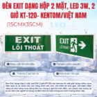 Đèn Exit dạng hộp 2 mặt, Led 3W, 2 giờ (15cmx35cm) KT-120- Kentom/Việt Nam Đèn Exit dạng hộp 2 mặt, Led 3W, 2 giờ (15cmx35cm) KT-120- Kentom/Việt Nam