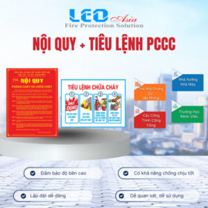 Nội quy + Tiêu Lệnh PCCC, khổ 300 x500mm, chất liệu Mica 1 tấm - Việt Nam