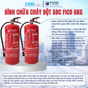 Bình chữa cháy bột ABC FICO 6kg FC-106-ABC