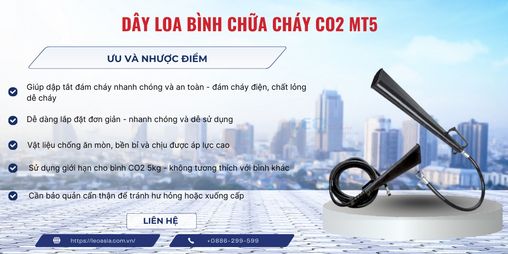 Dây loa bình chữa cháy CO2 MT5