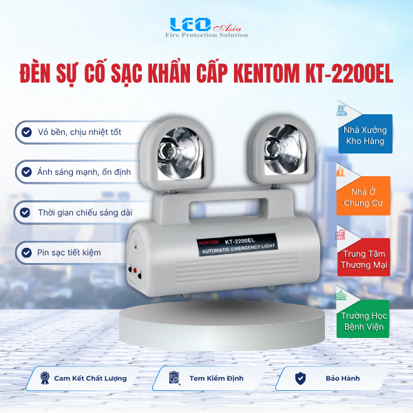 Đèn sự cố sạc khẩn cấp Kentom KT-2200EL Đèn sự cố sạc khẩn cấp Kentom KT-2200EL