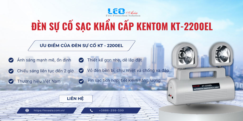 Đèn sự cố sạc khẩn cấp Kentom KT-2200EL