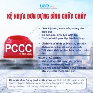Kệ nhựa đơn đựng bình chữa cháy