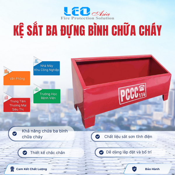 Kệ sắt ba đựng bình chữa cháy Kệ sắt ba đựng bình chữa cháy
