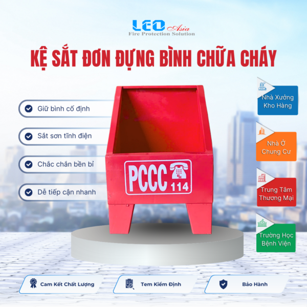 Kệ sắt đơn đựng bình chữa cháy Kệ sắt đơn đựng bình chữa cháy