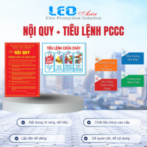 Nội quy + Tiêu Lệnh PCCC, khổ 400 x 600mm, chất liệu Mica 1 tấm - Việt Nam