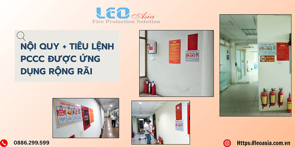 Nội quy + Tiêu Lệnh PCCC, khổ 300 x500mm, chất liệu Mica 1 tấm - Việt Nam