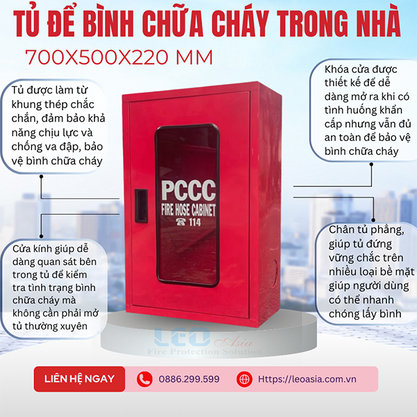 Tủ để bình trong nhà 700x500x220 mm