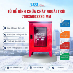 Tủ để bình chữa cháy ngoài trời 700x500x220 mm