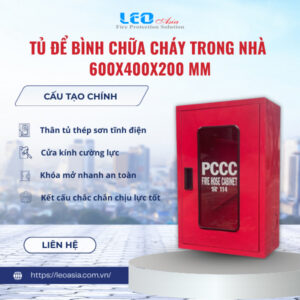Tủ để bình chữa cháy trong nhà 600x400x200 mm