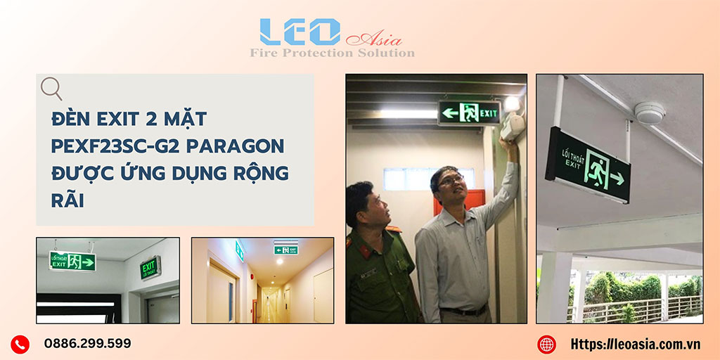 Đèn Exit PEXF23SC-G2 Paragon 2 Mặt LED 3W Chính Hãng