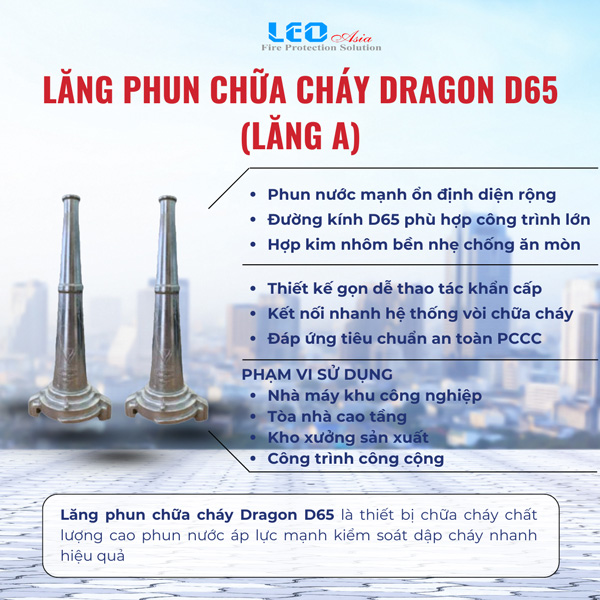 Lăng phun chữa cháy Dragon D65 (Lăng A)