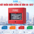 Nút nhấn khẩn vuông bể kính AH- 0217, không có nắp bảo vệ, đã có tem kiểm định