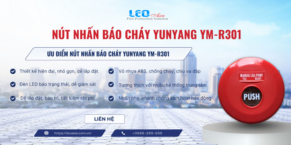 Nút nhấn báo cháy Yunyang YM-R301