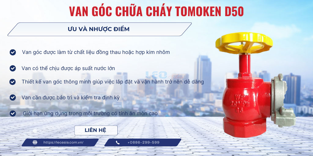 33-FCD-5090A - Van góc chữa cháy Tomoken D50