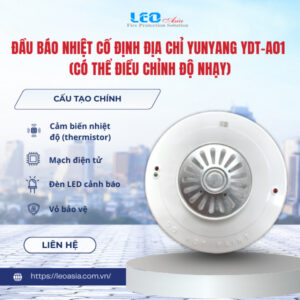 Đầu báo nhiệt cố định địa chỉ Yunyang YDT-A01 (Có thể điều chỉnh độ nhạy)