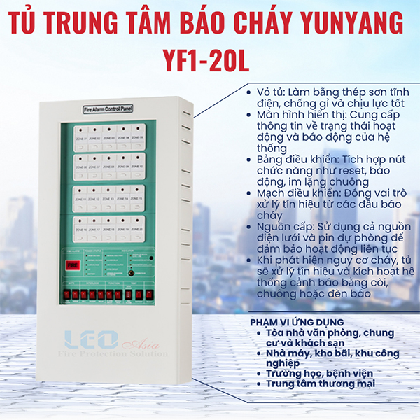 Tủ trung tâm báo cháy Yunyang YF1-20L