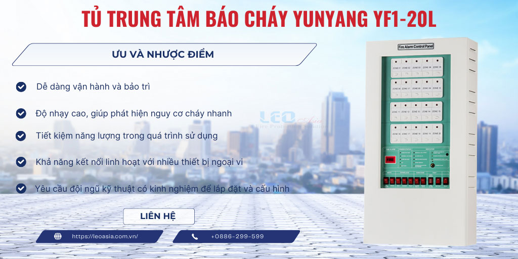 Tủ trung tâm báo cháy Yunyang YF1-20L