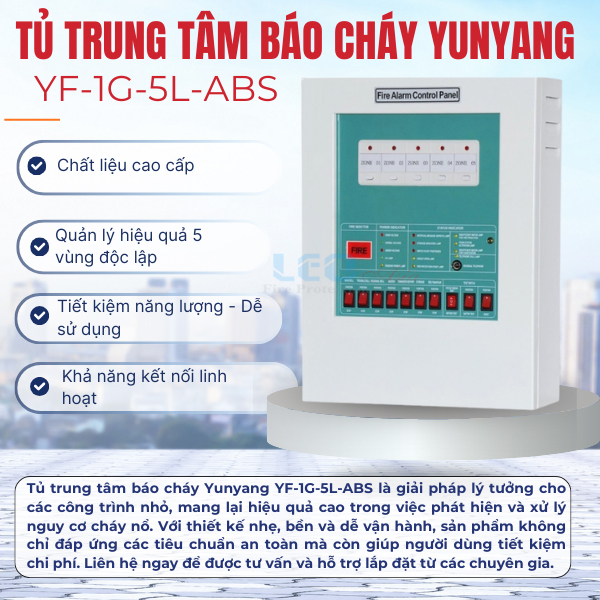 Tủ trung tâm báo cháy Yunyang YF-1G-5L-ABS