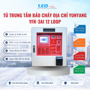 Tủ trung tâm báo cháy địa chỉ Yunyang YFR-3AI 12 Loop