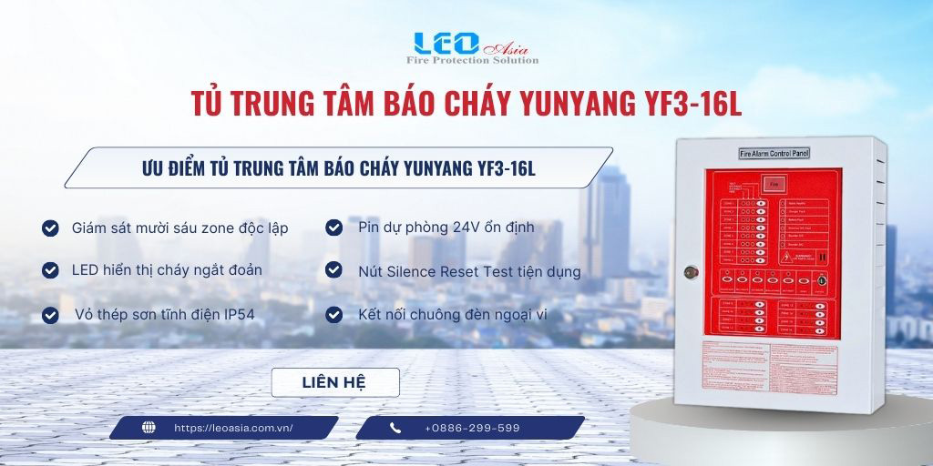 Tủ trung tâm báo cháy Yunyang YF3-16L