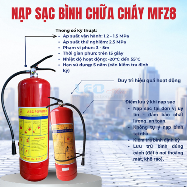 Nạp sạc bình chữa cháy MFZ8