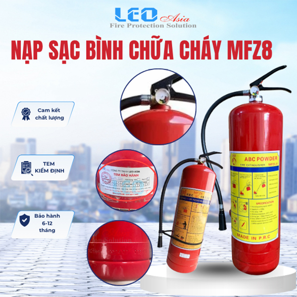 Nạp sạc bình chữa cháy MFZ8 Nạp sạc bình chữa cháy MFZ8