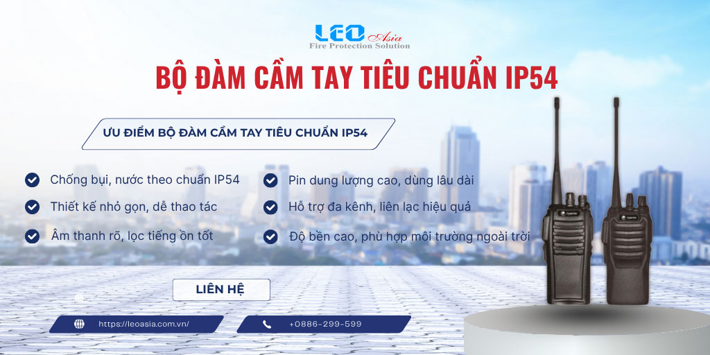 Bộ đàm cầm tay tiêu chuẩn IP54
