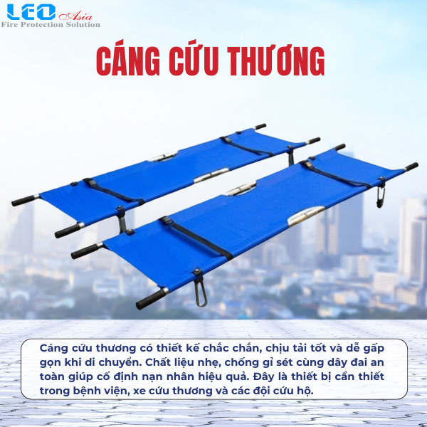 Cáng cứu thương (kích thước 186 cm x 51 cm x 17 cm; tải trọng 160 kg