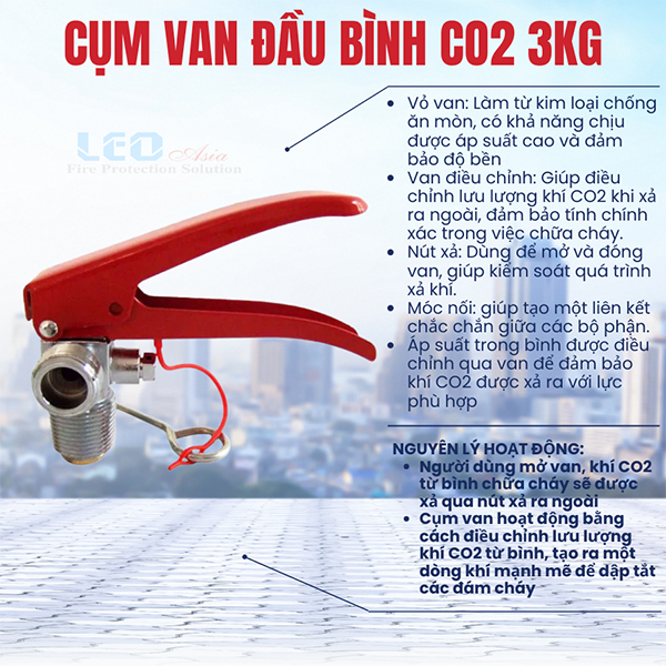 Cụm van đầu bình Co2 3kg