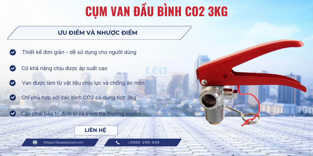 Cụm van đầu bình Co2 3kg