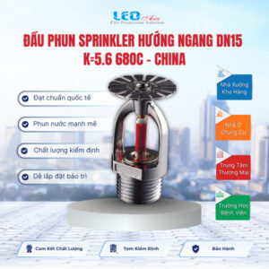 Đầu phun sprinkler hướng ngang DN15, K=5.6, 68oC - China