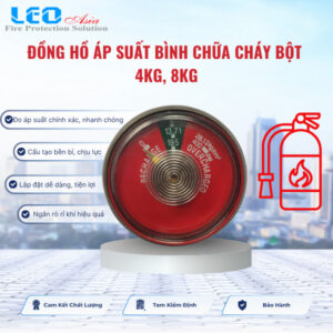 Đồng hồ áp suất bình chữa cháy bột 4kg, 8kg