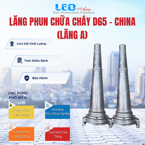 Lăng phun chữa cháy D65 - China (Lăng A) Lăng phun chữa cháy D65 - China (Lăng A)