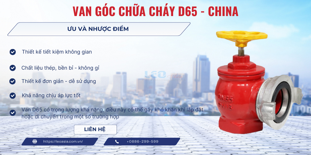 Van góc chữa cháy D65 - China