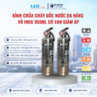 Bình chữa cháy gốc nước đa năng vỏ inox 950ml có van giảm áp