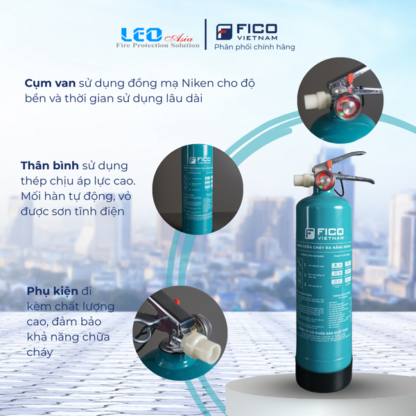 Bình chữa cháy gốc nước đa năng vỏ thép 950ml
