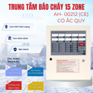 Trung tâm báo cháy 15 zone AH- 00212 (CE) có ắc quy