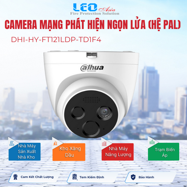 Camera mạng phát hiện ngọn lửa (hệ PAL) DHI-HY-FT121LDP- TD1F4 Camera mạng phát hiện ngọn lửa (hệ PAL) DHI-HY-FT121LDP- TD1F4