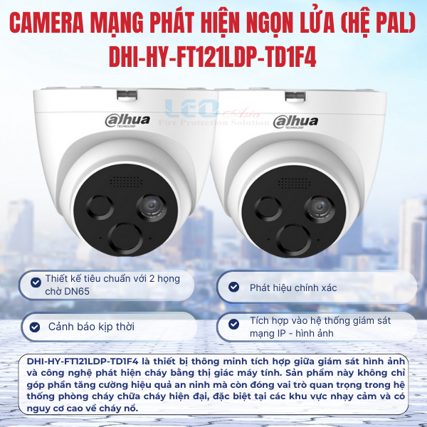 Camera mạng phát hiện ngọn lửa (hệ PAL) DHI-HY-FT121LDP- TD1F4