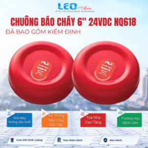 Chuông báo cháy 6" 24VDC NQ618, đã bao gồm tem kiểm định