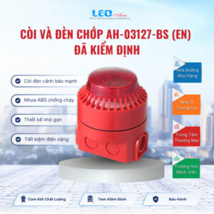 Còi và đèn chớp AH-03127-BS (EN) đã kiểm định