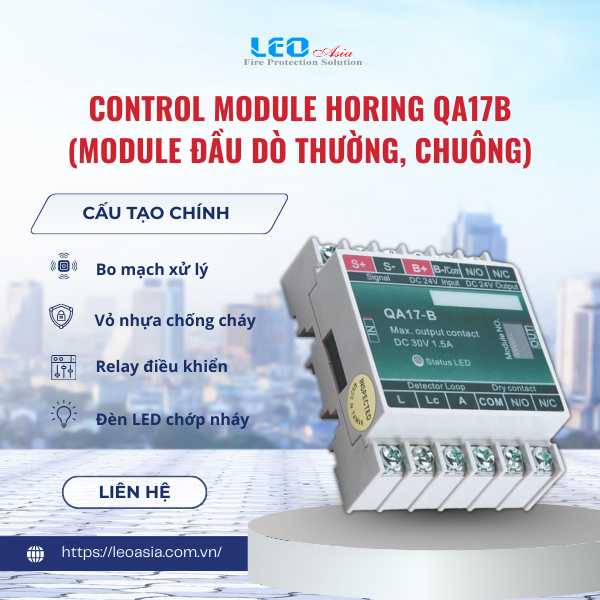 Control Module Horing QA17B (Module đầu dò thường, chuông)
