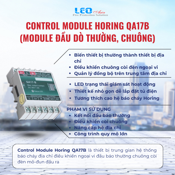 Control Module Horing QA17B (Module đầu dò thường, chuông)