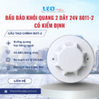 Đầu báo khói quang 2 dây 24V 8011-2, có tem kiểm định Đầu báo khói quang 2 dây 24V 8011-2, có tem kiểm định